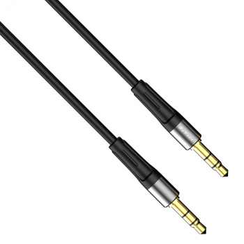 Audio cable DeTech DE-13AUX, 3.5mm jack, M/M, 1.0m, Black 