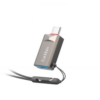 Адаптер Earldom ET-OT88C, USB3.0 to Type-C, OTG, Grаy - 40360