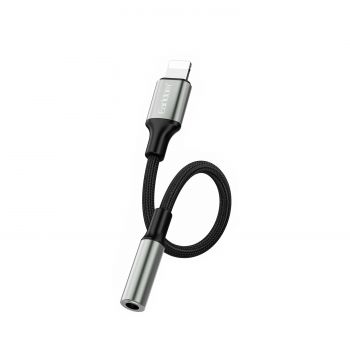 Адаптер Earldom ET-OT76, Lightning to 3.5mm (F), Black - 40365