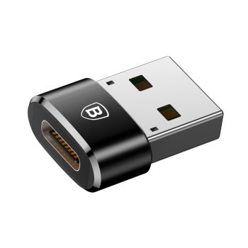Адаптер Baseus Mini, Type-C F to USB, OTG, Black - 40399
