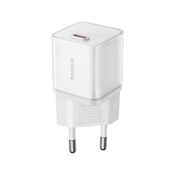 Зарядно устройство Baseus GaN5S Fast Charger 1C, 30W, 1 x Type-C F, White - 40405