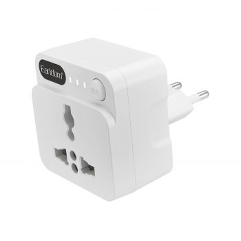 Universal travel adapter - charger Earldom ES-SC20, Timer, UK/US to EU Schuko, 250V, White - 40522