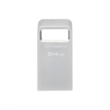 USB памет KINGSTON DataTraveler Micro, 64GB, USB-A 3.2 Gen 1, Сребрист