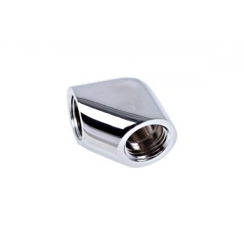 Въртящ се L-конектор Alphacool Eiszapfen, G1/4 AG auf G1/4 IG, Сребрист