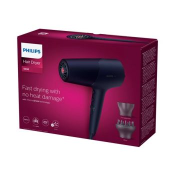 Сешоар Philips Hair Dryer 2300w Series 5000 Thermoshield Technology 6 Heat And Speed Settings Ionic Care Blue BHD510/00