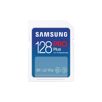 Карта памет Samsung PRO Plus, SD Card, 128GB, Бяла