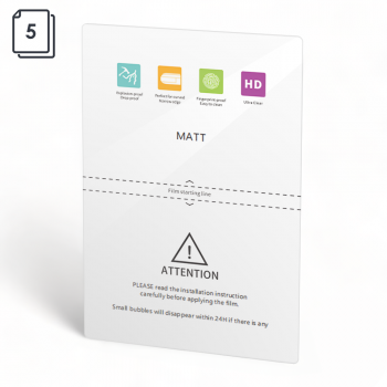 Protective film sheet No brand, Hydrogel, 5pcs, For plotter, TPU, Matte, 140um, 120x180mm 