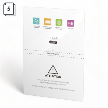 Protective film sheet No brand, Hydrogel, 5pcs, For plotter, TPU, Clear, 145um, 120x180mm 