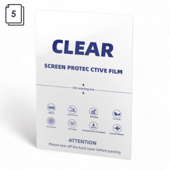 Protective film sheet No brand, Hydrogel, 5pcs, For plotter, TPU, Clear, 145um, 200x300mm 