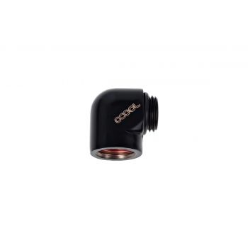 L-конектор Alphacool HF, G1/4 външна - вътрешна резба, Черен мат