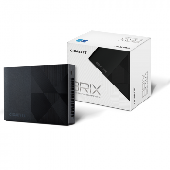 Мини компютър Gigabyte BNi3-N305, Intel® Processor N305 3.0Ghz, 1 x SO-DIMM DDR4, 2x M.2 SSD, WI-FI 6E + BT 5.2, черно