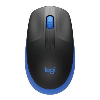 Безжична оптична мишка LOGITECH M190 Full-Size, USB, 1000 dpi, 3 бутона, Син