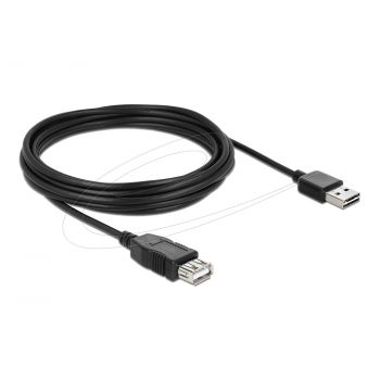 Кабел удължителен  USB-A 2.0 мъжко reversible към USB-A 2.0 женско , 5m