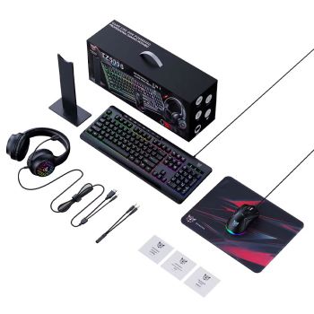 Гейминг комплект Onikuma TZ5006, 5in1, Black - 6188