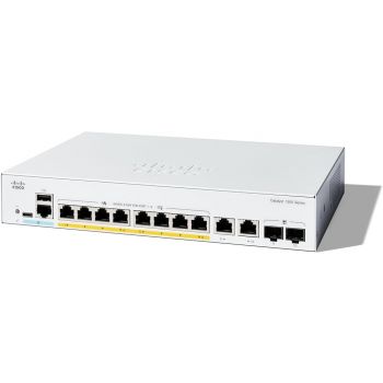 Мрежов суич CISCO Catalyst 1300 8-port GE PoE Ext PS 2x1G Combo C1300-8P-E-2G