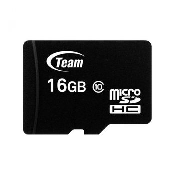 Карта памет TEAM microSDHC, 16GB, Class 10 с SD адаптер