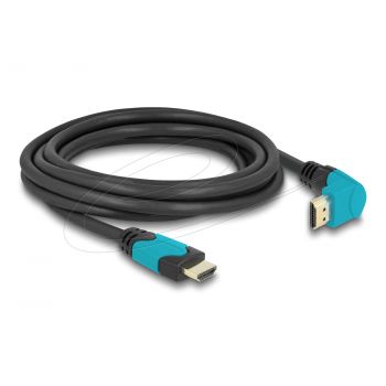 Delock Кабел HDMI, 90&deg;, 48 Gbps 8K 60 Hz, 3 м