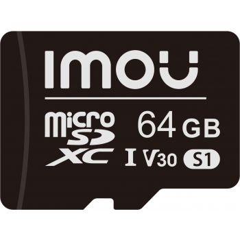 Карта памет Imou microSDXC 64GB + SD Adapter Class 10, U3, V30, EAN: 6939554929755