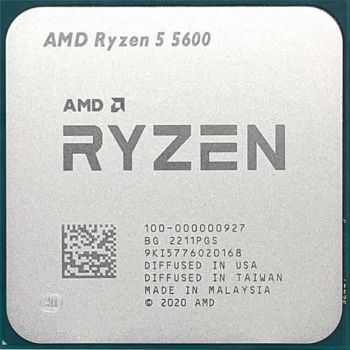 Процесор AMD Ryzen 5 5600, AM4 Socket, 6 Cores, 12 Threads, 3.5GHz(Up to 4.4GHz), 35MB Cache, 65W, Tray