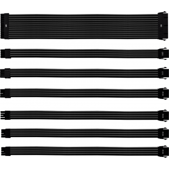 Комплект оплетени кабели Cooler Master, Черни