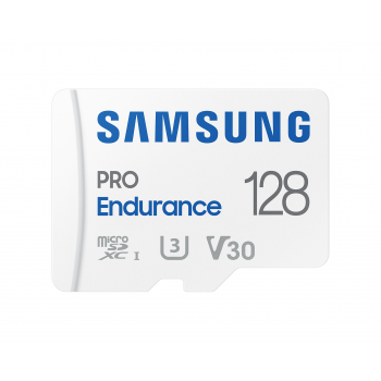 Карта памет Samsung PRO Endurance, microSDXC, UHS-I, 128GB, Адаптер