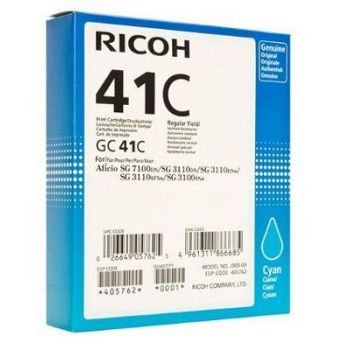 Мастило гел RICOH GC41C, 2200 копия Cyan - RICOH-INK-GC41C