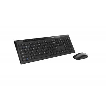 Комплект клавиатура и мишка RAPOO 8210M Multi mode, Bluetooth &amp;2.4Ghz, Безжичен, Черен