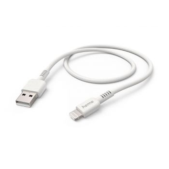 Кабел за зареждане HAMA &quot;Eco&quot;, USB-A - Lightning, 1 м, бял