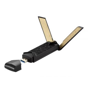 Безжичен адаптер ASUS USB-AX56 Dual Band AX1800 WiFi 6 802.11ax, USB 3.2 Gen1, вградена антена