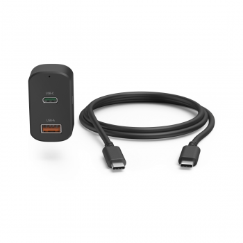 Захранване за лаптоп за кола HAMA, USB-C, (PD), 5-20 V/ 65 W