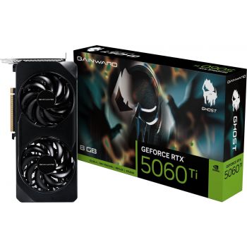 Видео карта Gainward GeForce RTX 5060Ti Ghost 8GB GDDR7 128 bit, 1x HDMI 2.1b, 3x DP 2.1b, 2 Fan, 1x...