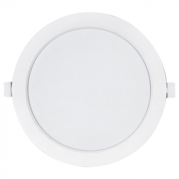 Recessed LED panel DeTech, 12W, 6500K, Round, White - 77013