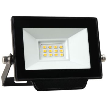LED Flood Light DeTech, 10W, 6500K, IP65, Black - 77021