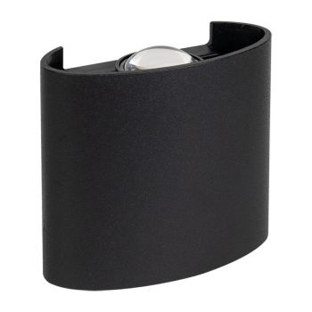 Wall Light Sconce DeTech , 2*1W,  4000K, IP44,  Black - 77030