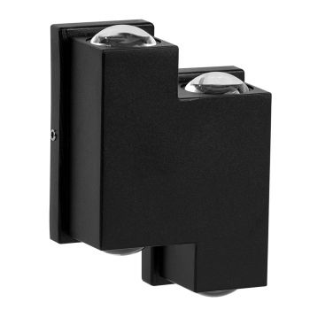 Wall Light Sconce DeTech , 4*1W,  4000K, IP44,  Black - 77033