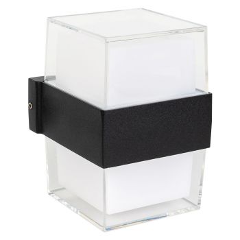 Wall Light Sconce DeTech , 2*5W,  4000K, IP44,  Black - 77036