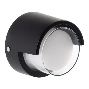 Wall Light Sconce DeTech , 1*5W,  4000K, IP44,  Round, Black - 77038