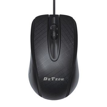 Мишка DeTech D10, Optical, Black - 779