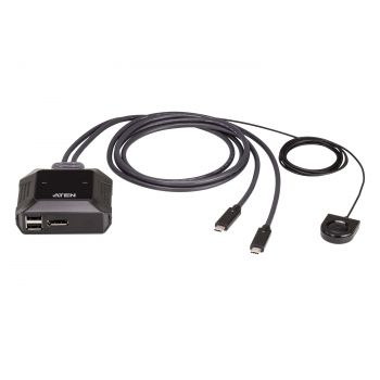 KVM превключвател, ATEN US3312, 2-портов, 4K, DisplayPort, USB-C