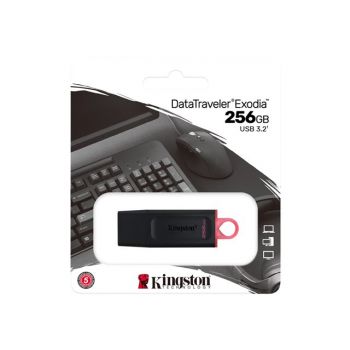 USB Флаш памет Kingston 256gb Usb3.2 Gen1 Datatraveler Exodia Black + Pink DTX/256GB