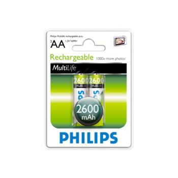 Батерия Philips Rechargeable Battery Hr6 Aa, 2600 Mah, 2-blister R6B2A260/10