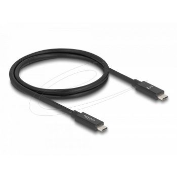 Delock Кабел E-Marker USB-C, 80 Gbps, 16K 60 Hz, PD 3.1 240 W, 1 m, черен