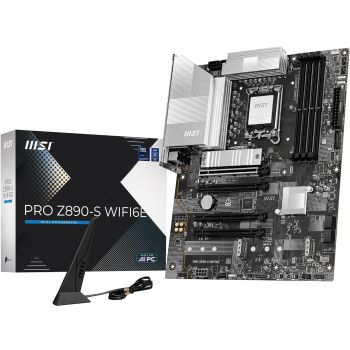 Дънна платка MSI PRO Z890-S WIFI6E, LGA 1851, Dual Channel DDR5 up to 8800(OC)MHz, 4x PCIe x16 slots...