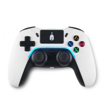 Безжичен геймпад Spartan Gear Aspis 4, за PC и PS4, Бял