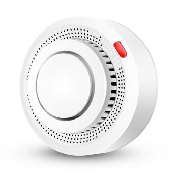 Смарт сензор No brand PST-YG400A, За дим, Wi-Fi, Tuya Smart, Бял 