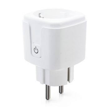 Смарт контакт No brand PST-ZEU-003, Мониторинг, 220V, 16A, Wi-Fi, Tuya Smart, Бял 