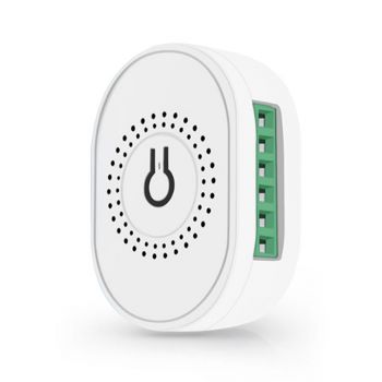 Смарт превключвател No brand PST-TMW02, 2 канала, 220V, 16A, Wi-Fi, Tuya Smart, Бял 