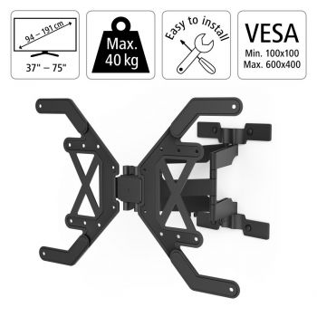 Стенна стойка за OLED TV, 229 см (90&quot;) до 40 кг