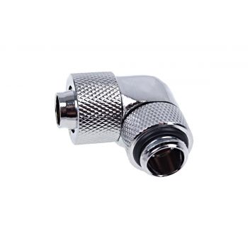 Фитинг Alphacool Eiszapfen, Удължител, 90&deg;, 13/10mm, G1/4, Сребрист