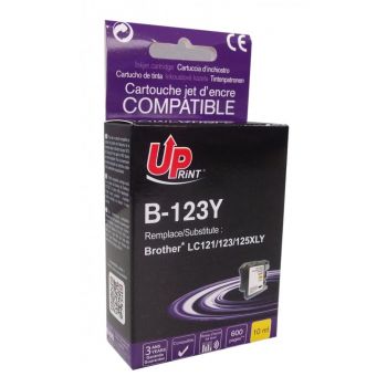 Мастилница UPRINT LC121/123/127 BROTHER, Yellow